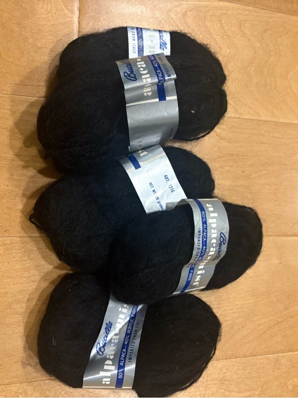 Bucilla Alpaca Mist Alpaca blend yarn new vintage black